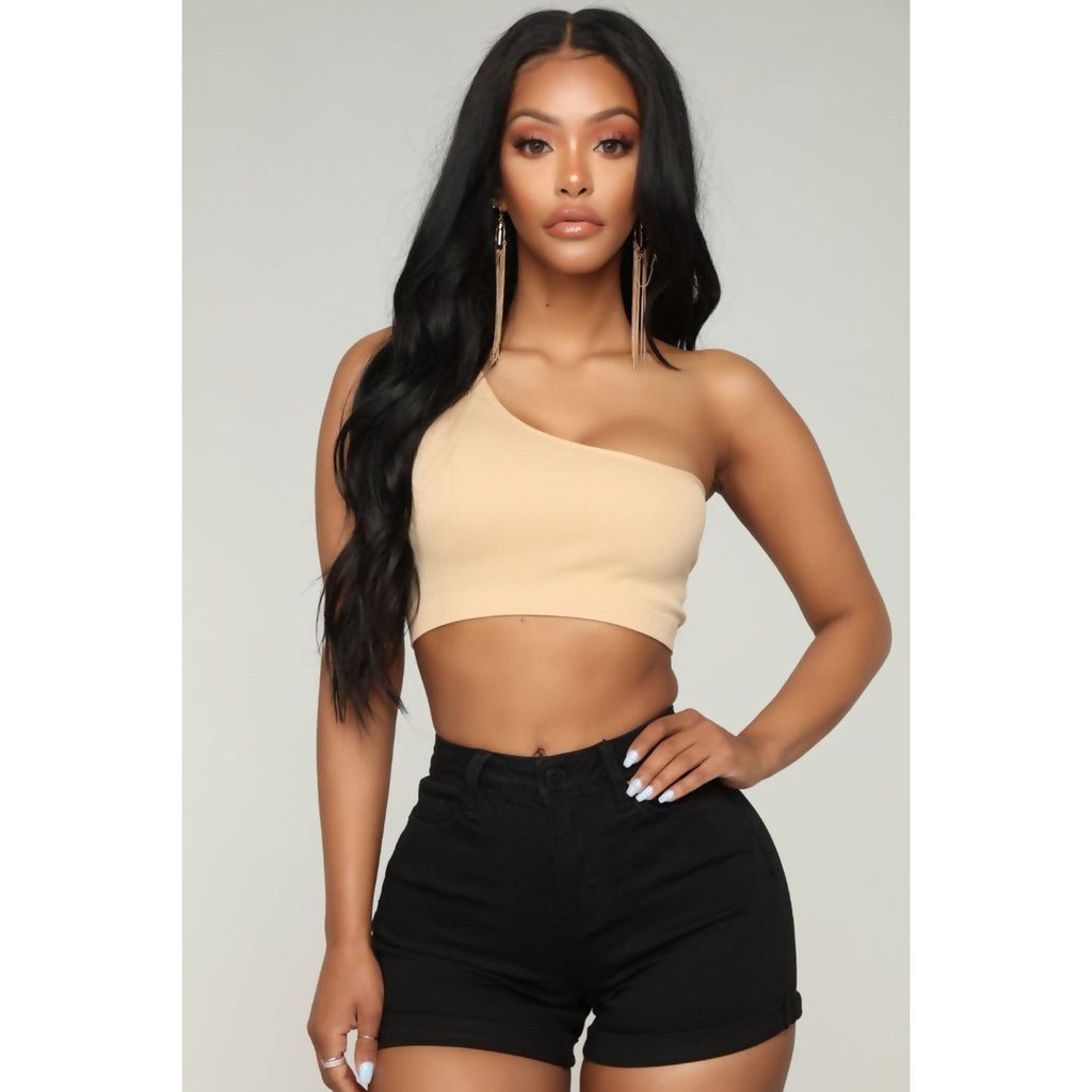 One Shoulder Crop Top – Serenity Heart Boutique