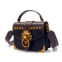 Lion Head Small Studded Handbag - Serenity Heart Boutique